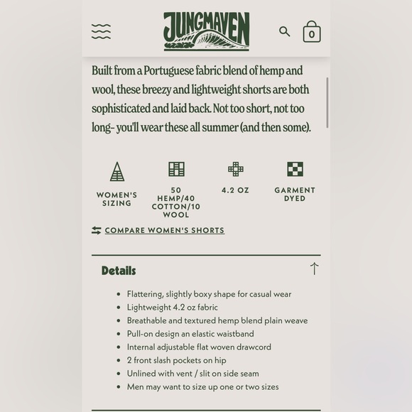 Jungmaven Keeley Shorts - Hunter Green - Picture 10 of 11